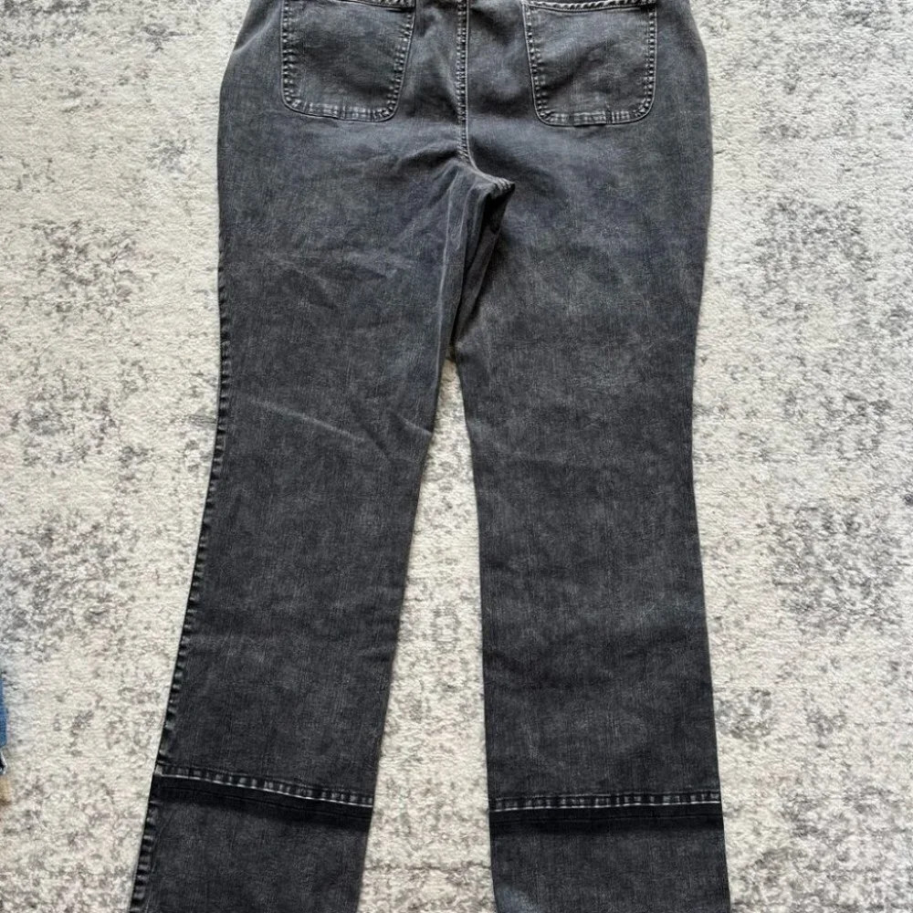 NYDJ jeans high rise Marilyn straight leg gray 18 - Picture 7 of 8